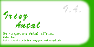irisz antal business card